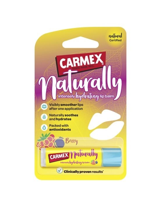 Carmex Naturally Intensely Hydrating Lip Balm Berry 4.25g