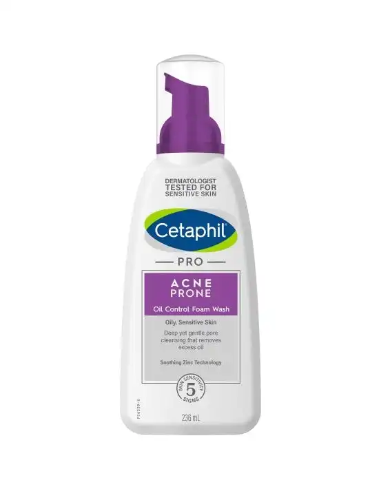 Cetaphil Pro Acne Prone Oil Control Foam Face Wash 236mL