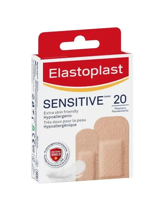 Elastoplast Sensitive Light Skin Tone Plasters 20 Pack