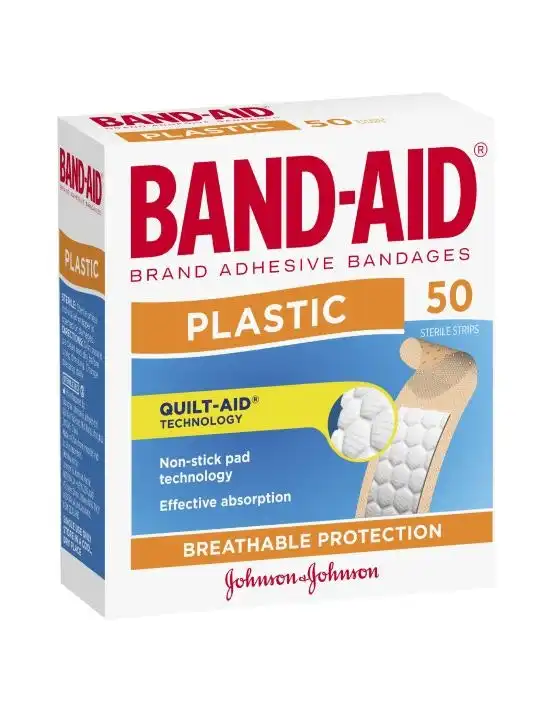 BAND-AID Plastic Strips 50 Pack