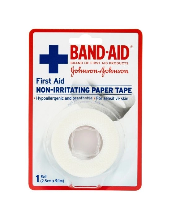 BAND-AID First Aid Non-Irritating Paper Tape 9.1m