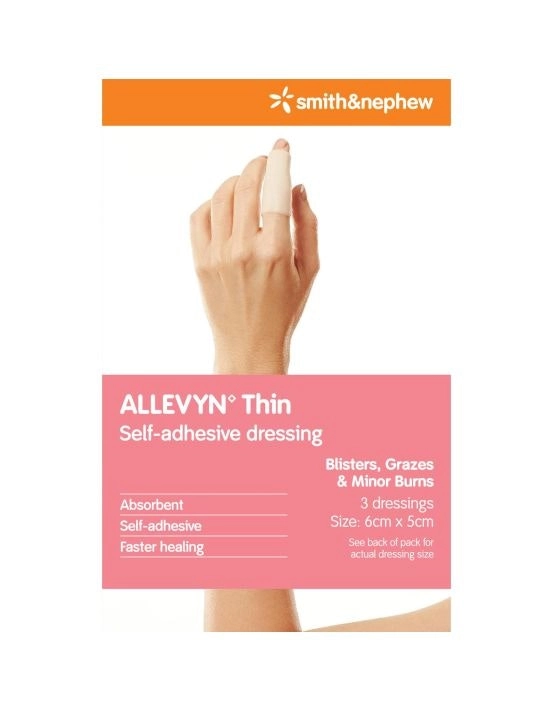 Allevyn Thin Dressing 5x6cm 3 Pack