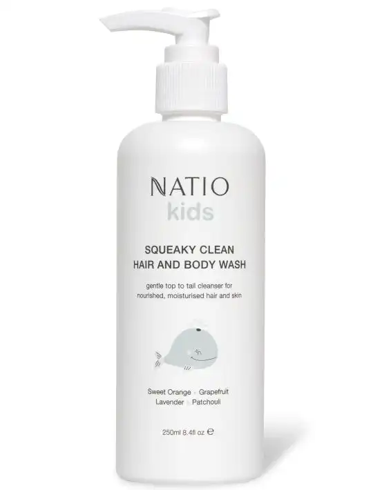 Natio Squeaky Clean Hair & Body Wash 250ml