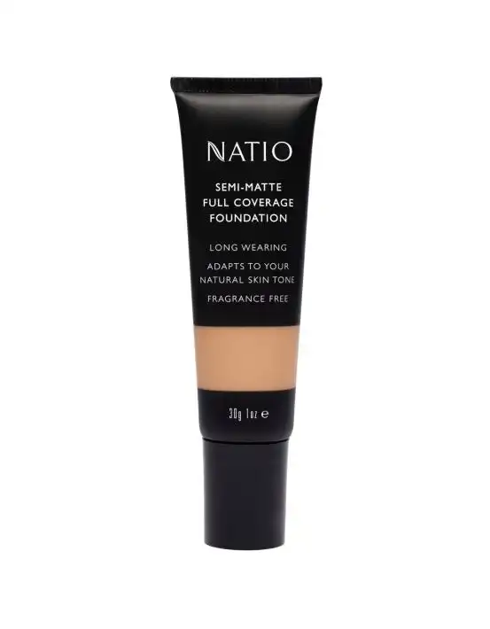 Natio Semi-Matte Full Coverage Foundation Hazelnut