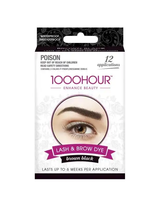 1000 Hour Eyelash & Brow Dye Kit Brown/Black