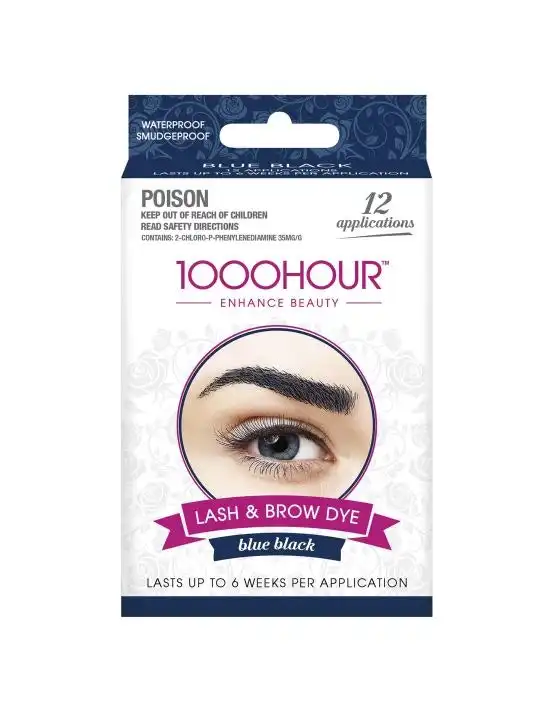 1000 Hour Eyelash & Brow Dye Kit Blue/Black