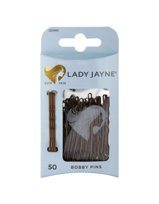 Lady Jayne Brown Bobby Pins 50 Pack