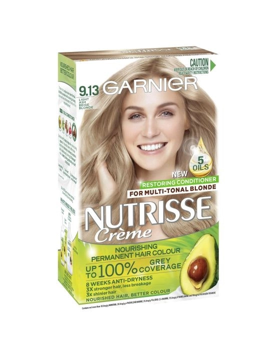 Garnier Nutrisse Hair Colour 9.13 Light Ash Beige Blonde