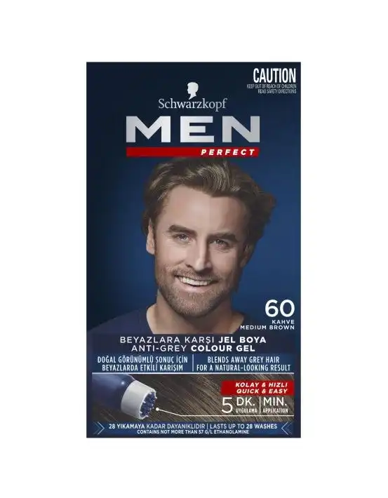 Schwarzkopf Men Perfect Hair Colour 60 Natural Medium Brown