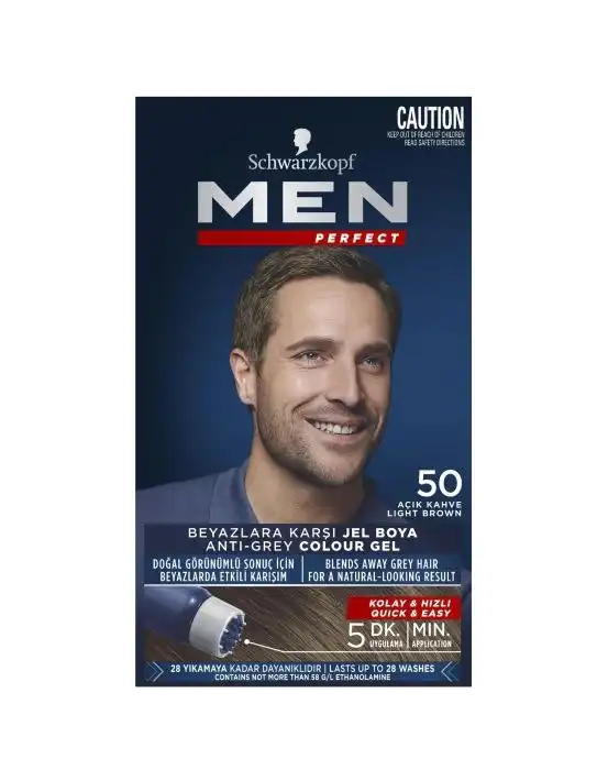 Schwarzkopf Men Perfect Hair Colour 50 Natural Light Brown