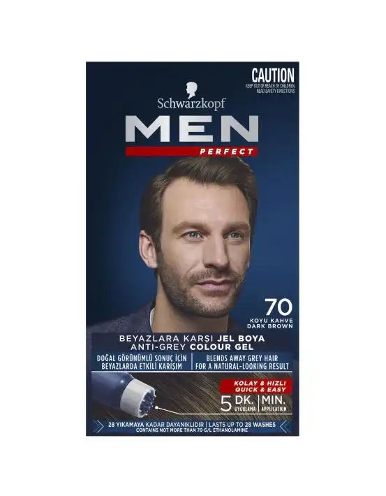 Schwarzkopf Men Perfect Hair Colour 70 Natural Dark Brown