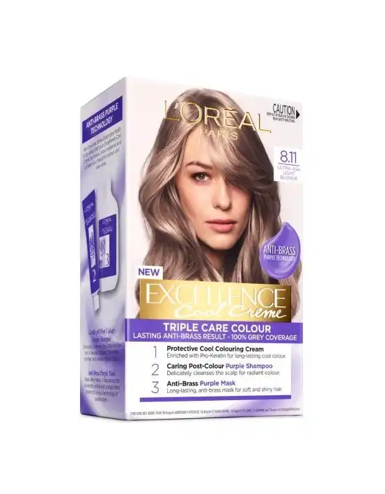 L'Oreal Excellence Cool Creme Permanent Hair Colour 8.11 Ultra Ash Light Blonde