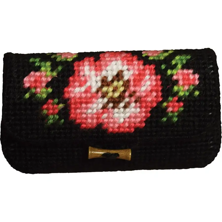 Rose Purse Needlepoint- Needlework