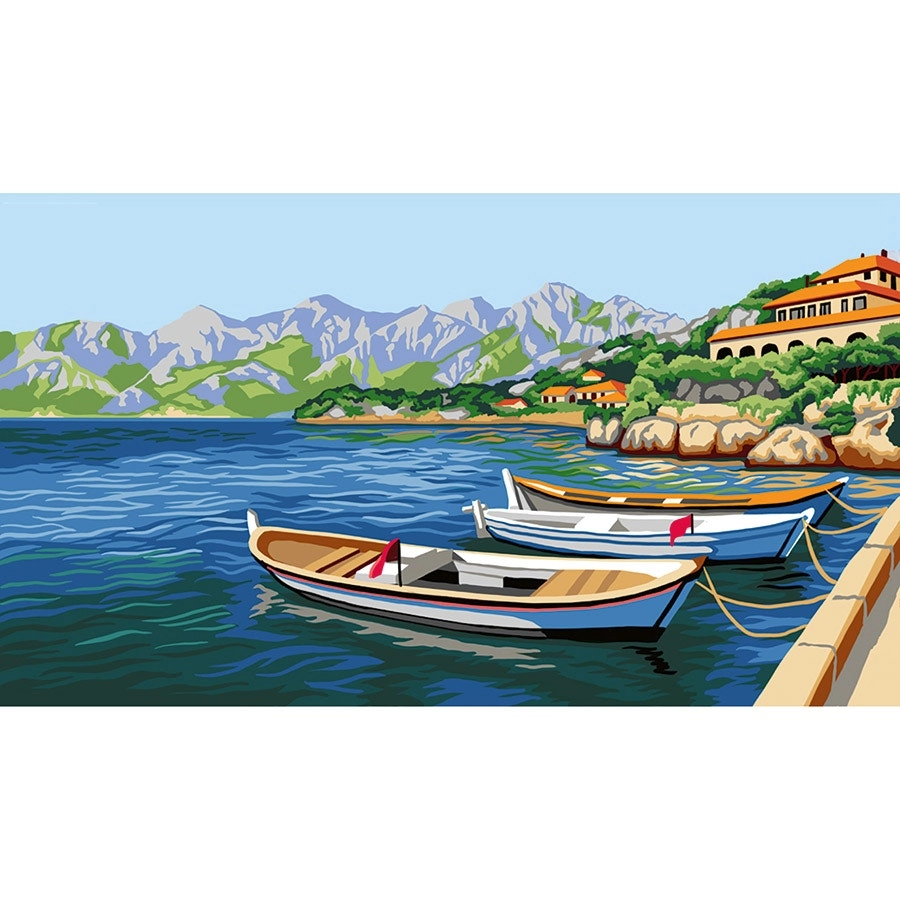 Mountain Lake Tapestry Canvas- Needlework