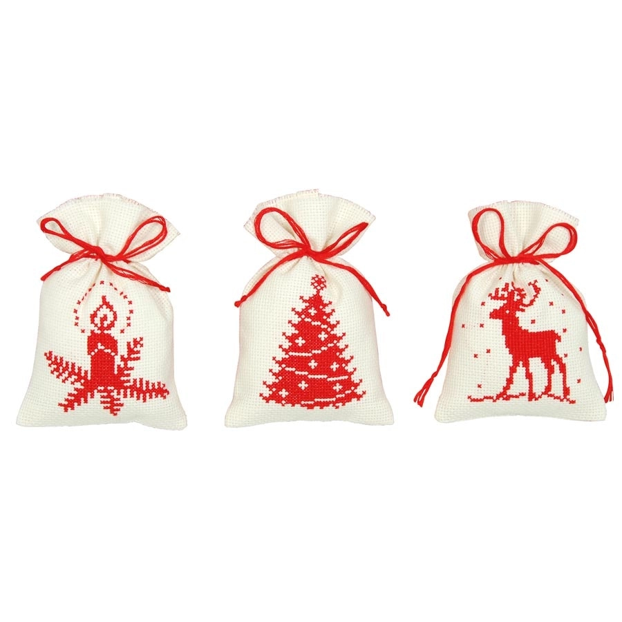 Christmas Motifs Trio Cross Stitch- Needlework