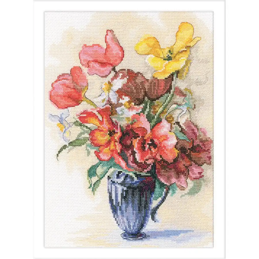 Tulips & Daffodils Cross Stitch- Needlework