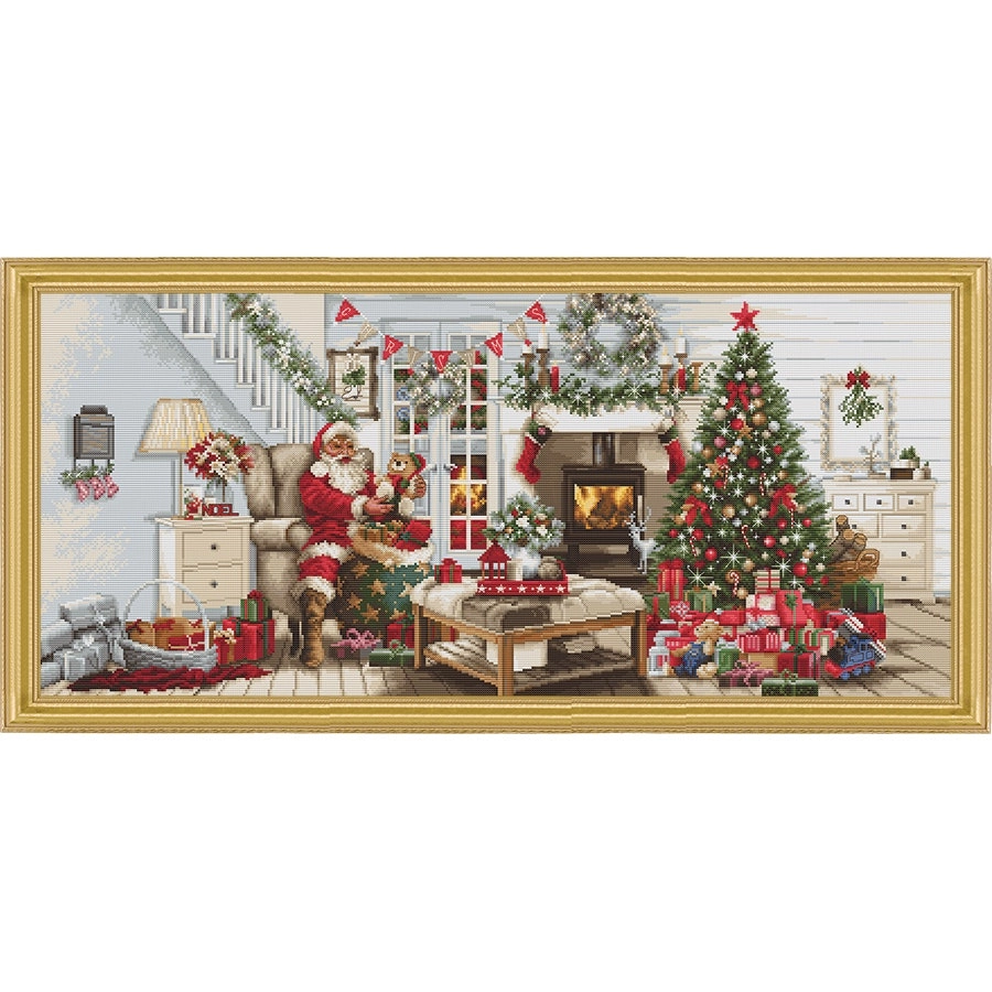 Santa Interior Cross Stitch- Needlework