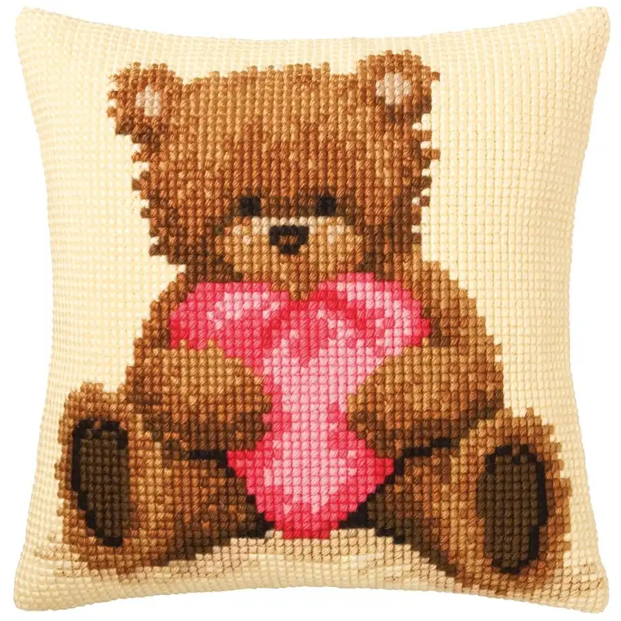 Popcorn I Love You Needlepoint Cushion- Needlework