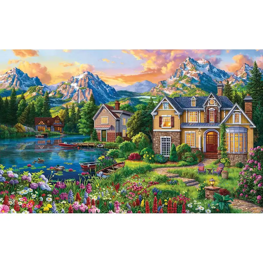 Jigsaw Puzzle The Cosy Lakehouse 300 pc- Jigsaws