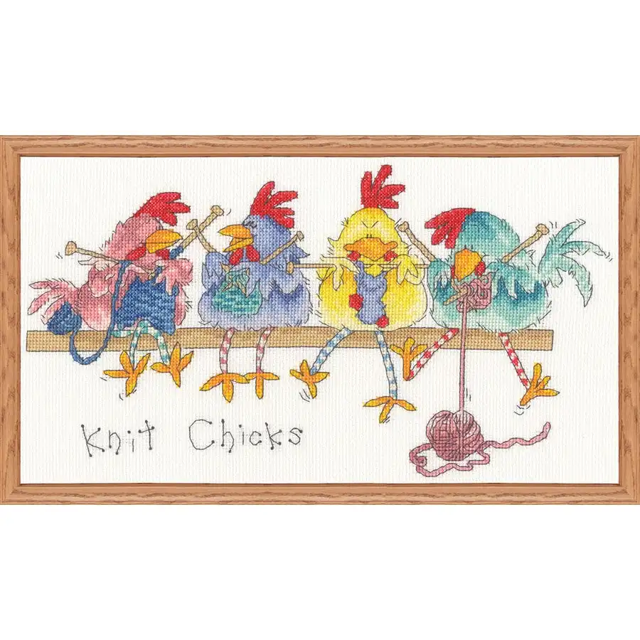 Knit Chicks Cross Stitch- Needlework