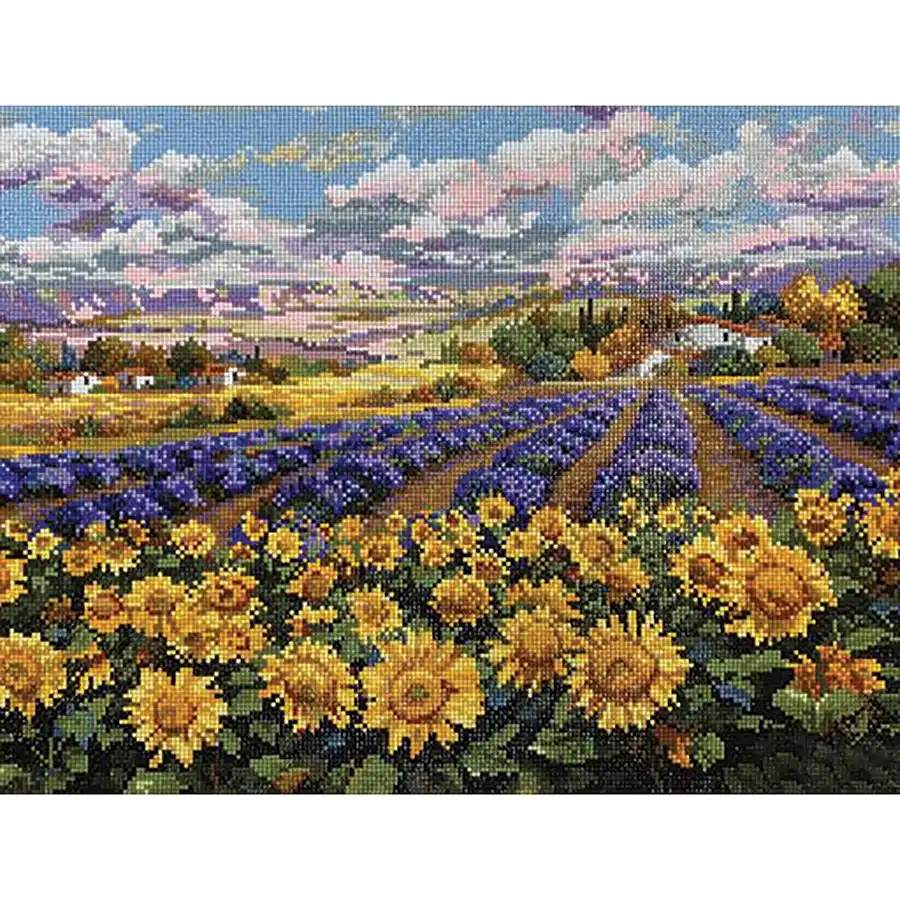 Fields of Lavender & Sun Diamond Painting