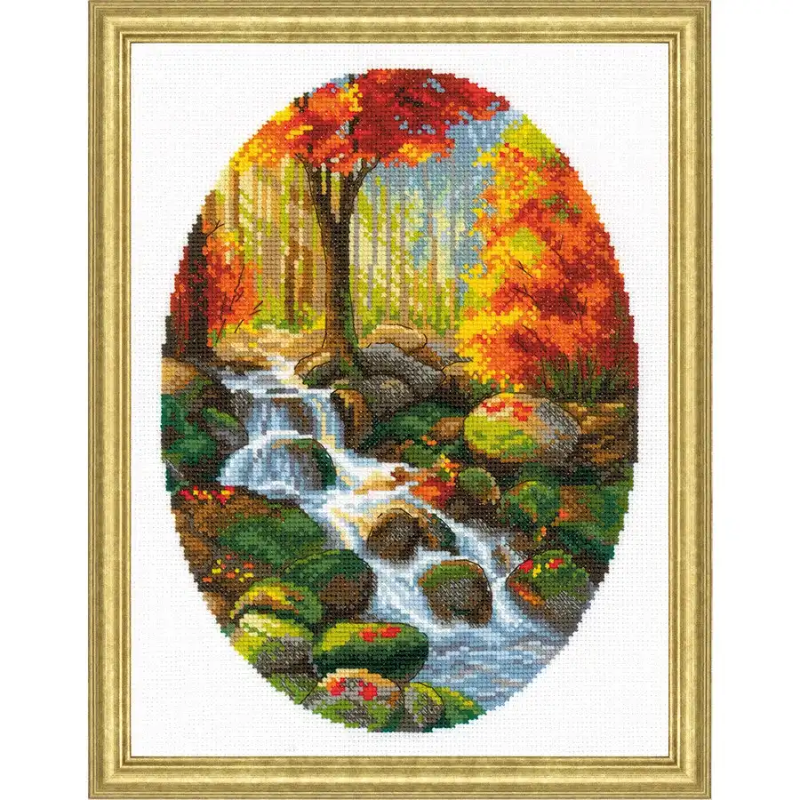 Autumn Foliage Cross Stitch- Needlework