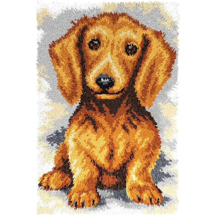 Dachshund Latch Hook- Needlework