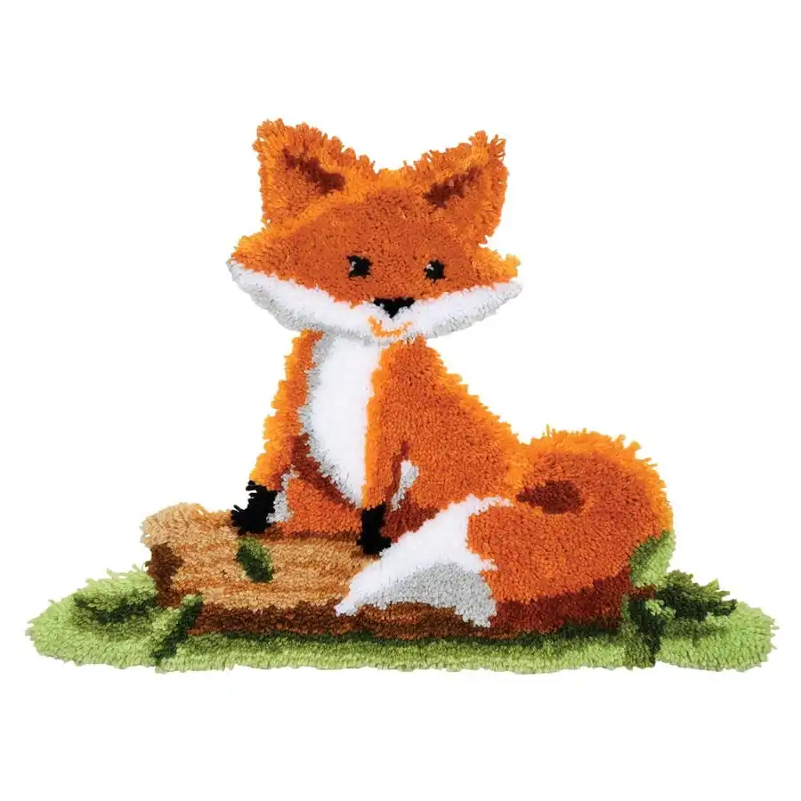 Fox Latch Hook Rug- Needlework