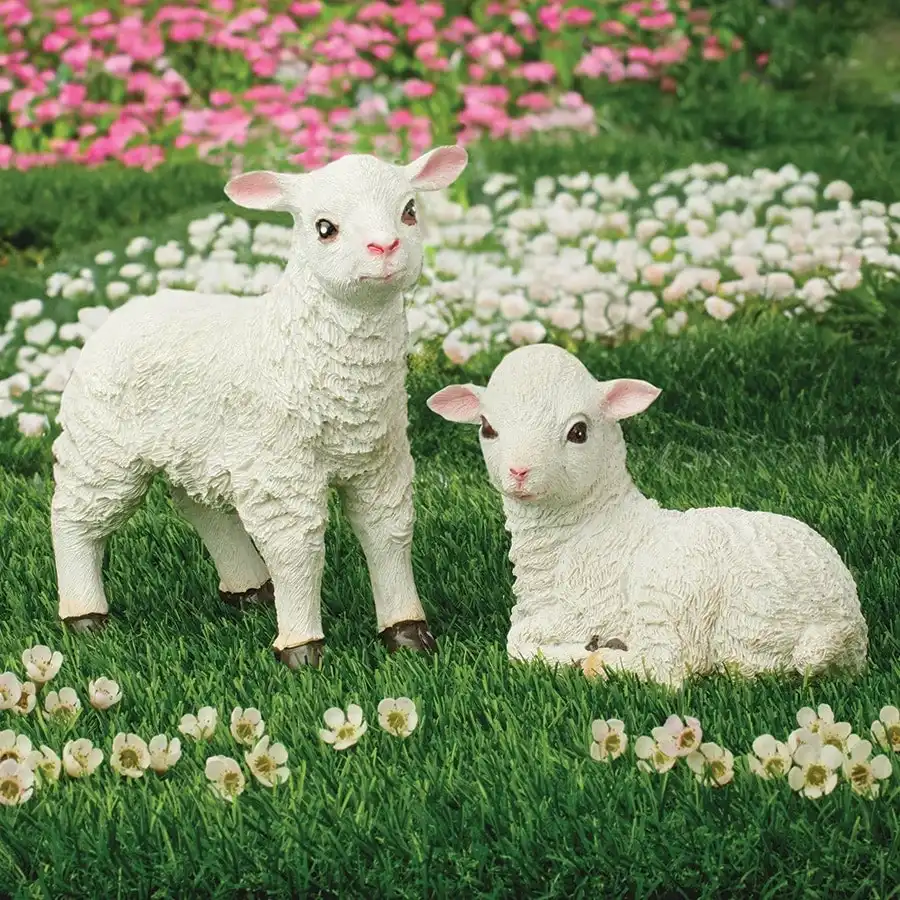 Lara & Larry Lamb Garden Ornaments