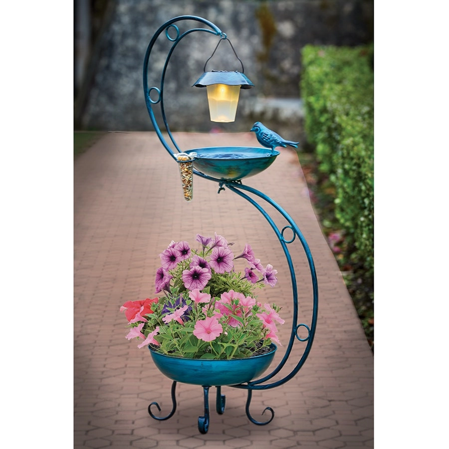 Flower Planter with Bird Bath