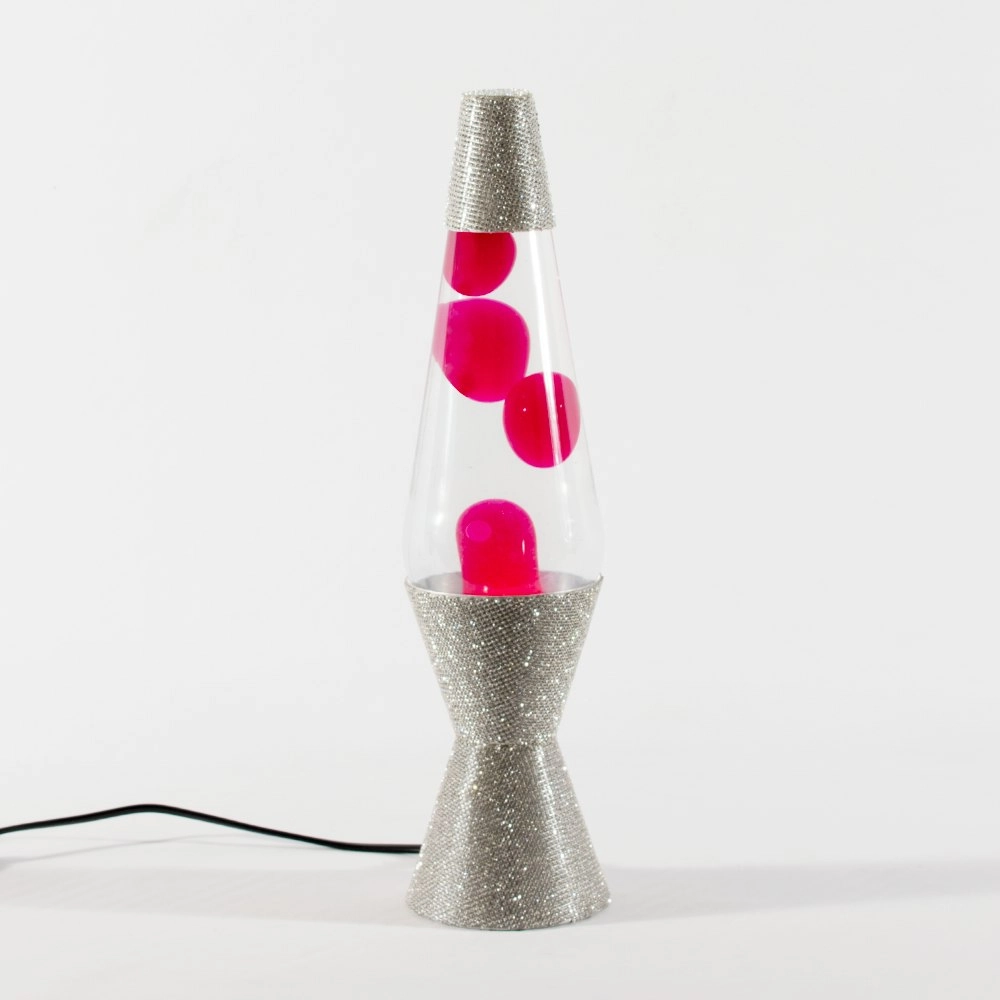 Glam Silver Pink Lava Lamp