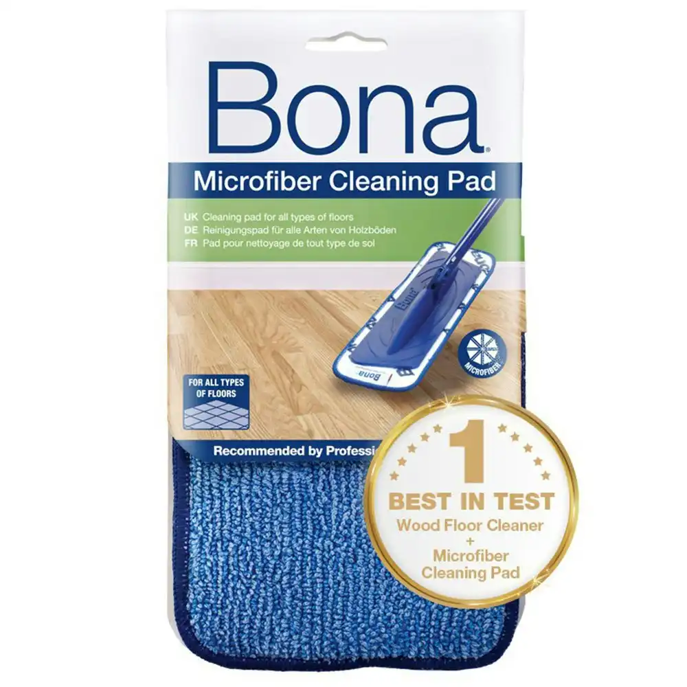 Bona Microfibre Cleaning Pad for Mop Floor Cleaning Washable/Reusable Wood/Tile