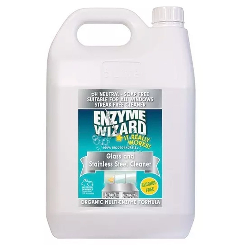 Enzyme Wizard 5L Nonstreak Bathroom Window Glass Kitchen Stainless Steel Cleaner