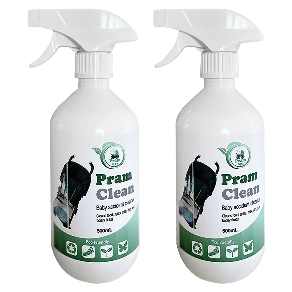 2x Pram Spa 500ml Baby Safe Dirt/Grime Pram Cleaner Eco Friendly Non-Toxic