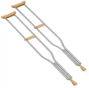 Livingstone Underarm Crutches Aluminium Adjustable Medium 114-134cm 2 Pack