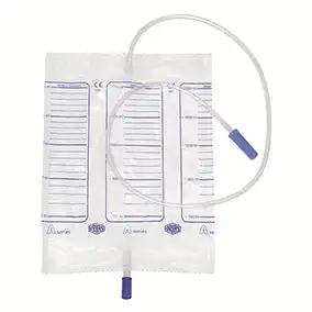 Livingstone Drainage Urine Bag, 2000ml Capacity, 90cm Inlet Tube, with Bottom Outlet and Non-Return Valve, Graduated, A1, Sterile, Each x315
