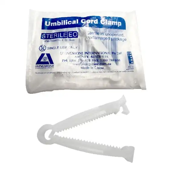 Umbilical Cord Clamp Medium 49(L)x8(W)x15mm(H) 100 Box