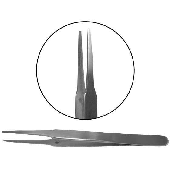 Livingstone Tweezers Beauty Jewellery Splinter. No. 2 118 mm Straight Blunt Stainless Steel