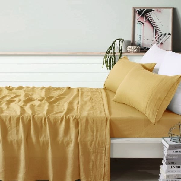 Olive Linen Sheet Sets by Vintage Design