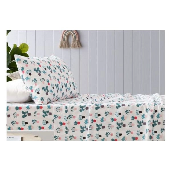 Plant Printed Microfibre Sheet Sets by Happy Kids