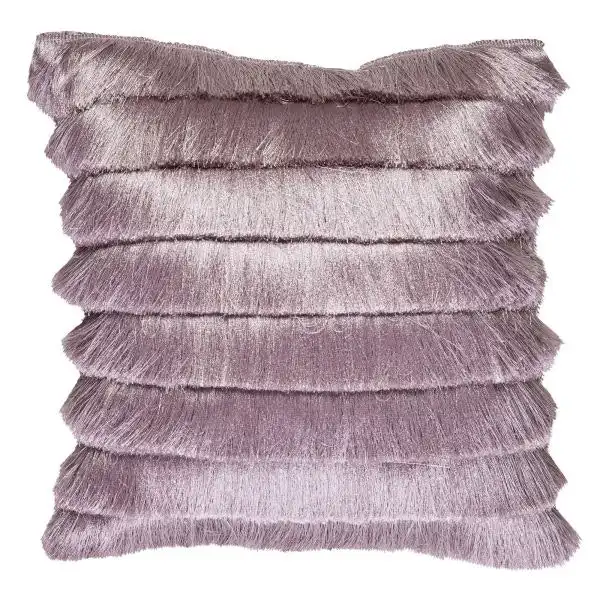 Fringy Lila Filled Cushion 40cm x 40cm By Bedding House