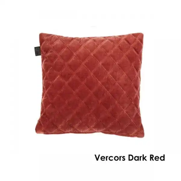 Vercors Dark Red Cotton Cushions by Bedding House