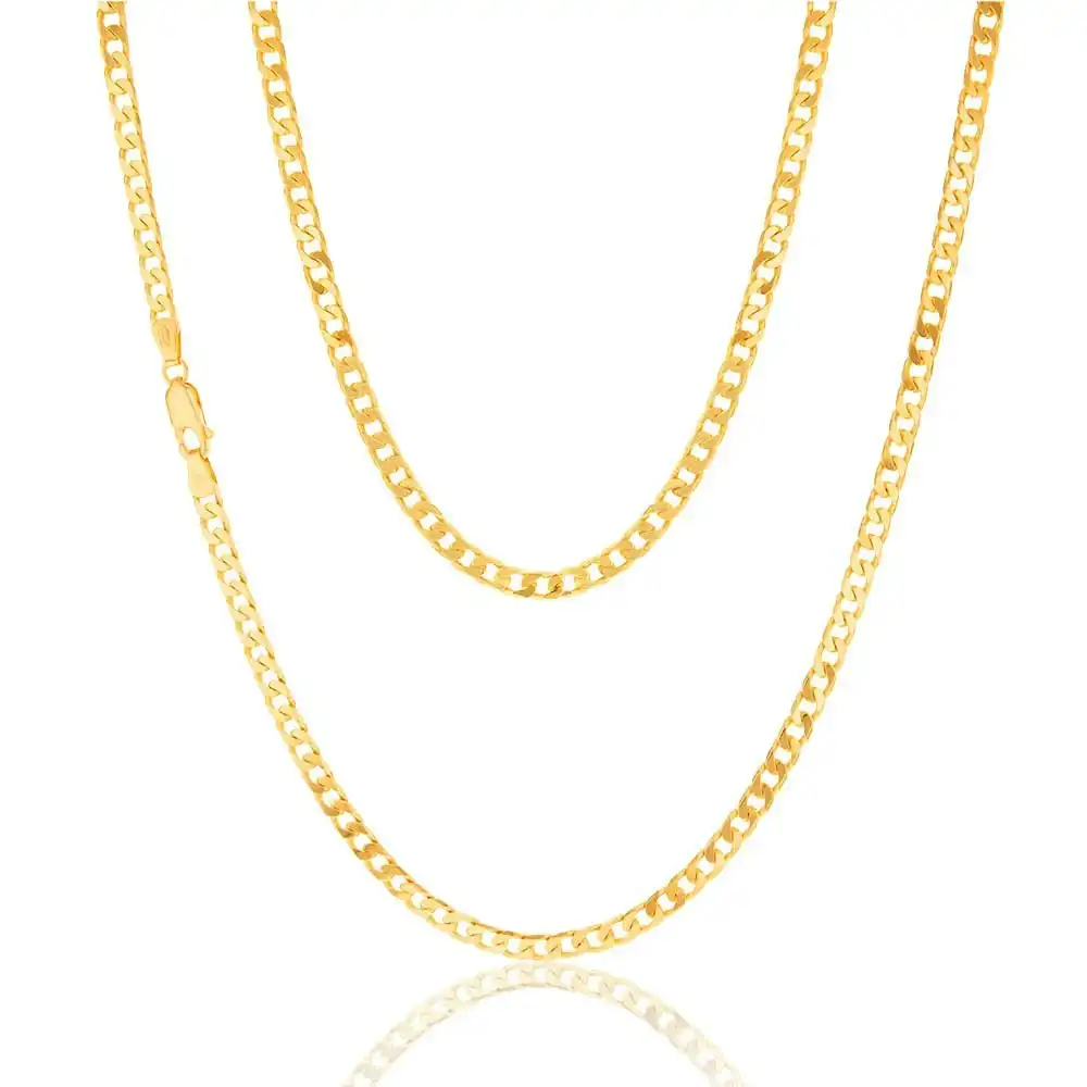 9ct Yellow Gold 120 Gauge Curb 55cm Chain
