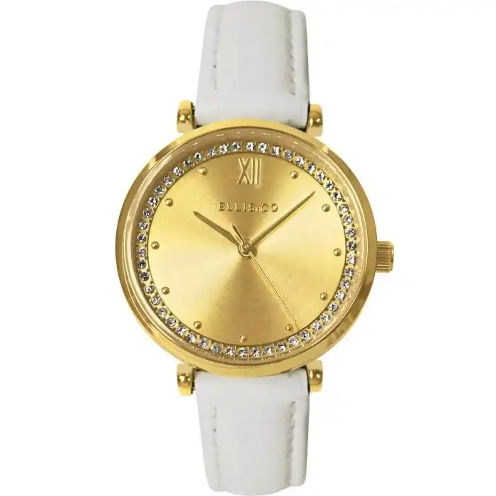 Ellis & Co Stella White Leather Womens Watch