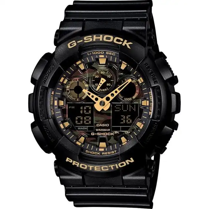 G-Shock GA100CF-1A9 Black Camouflage Watch