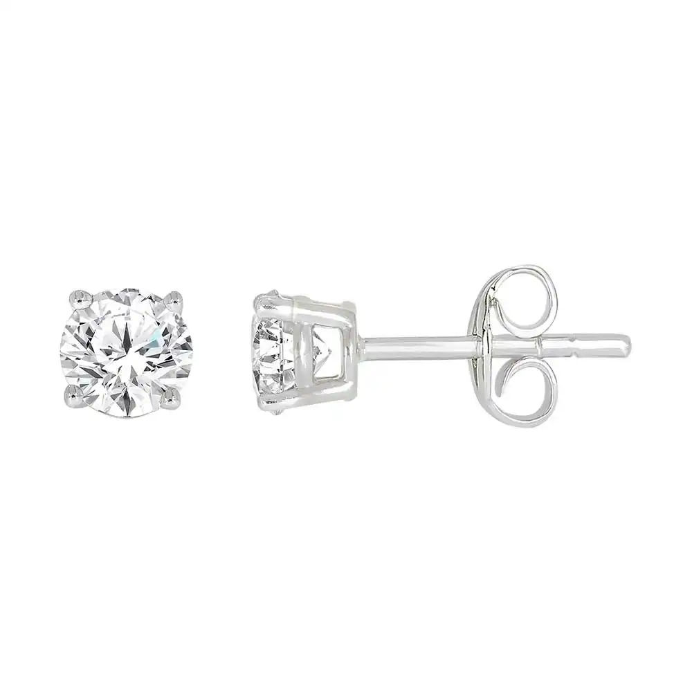 9ct White Gold 1/2 Carat Diamond Stud