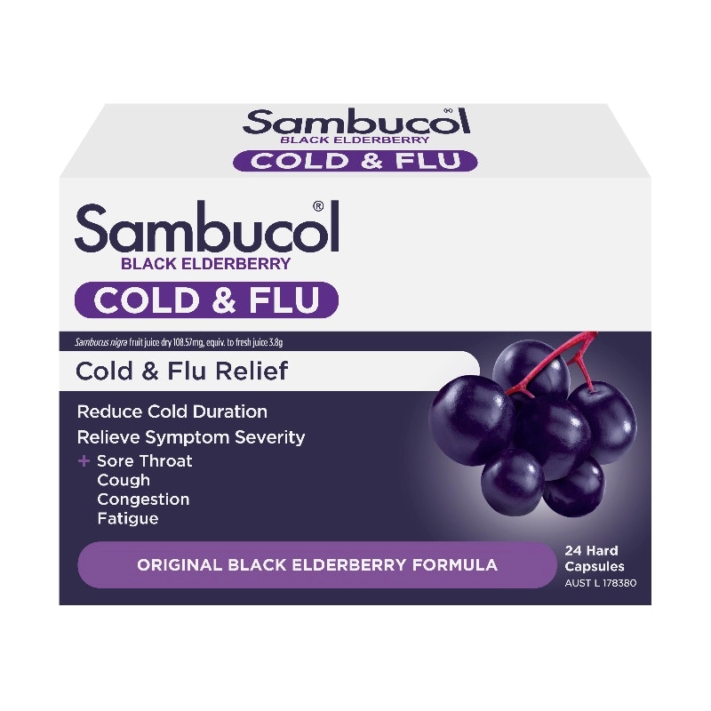 Sambucol Cold & Flu 24 Capsules