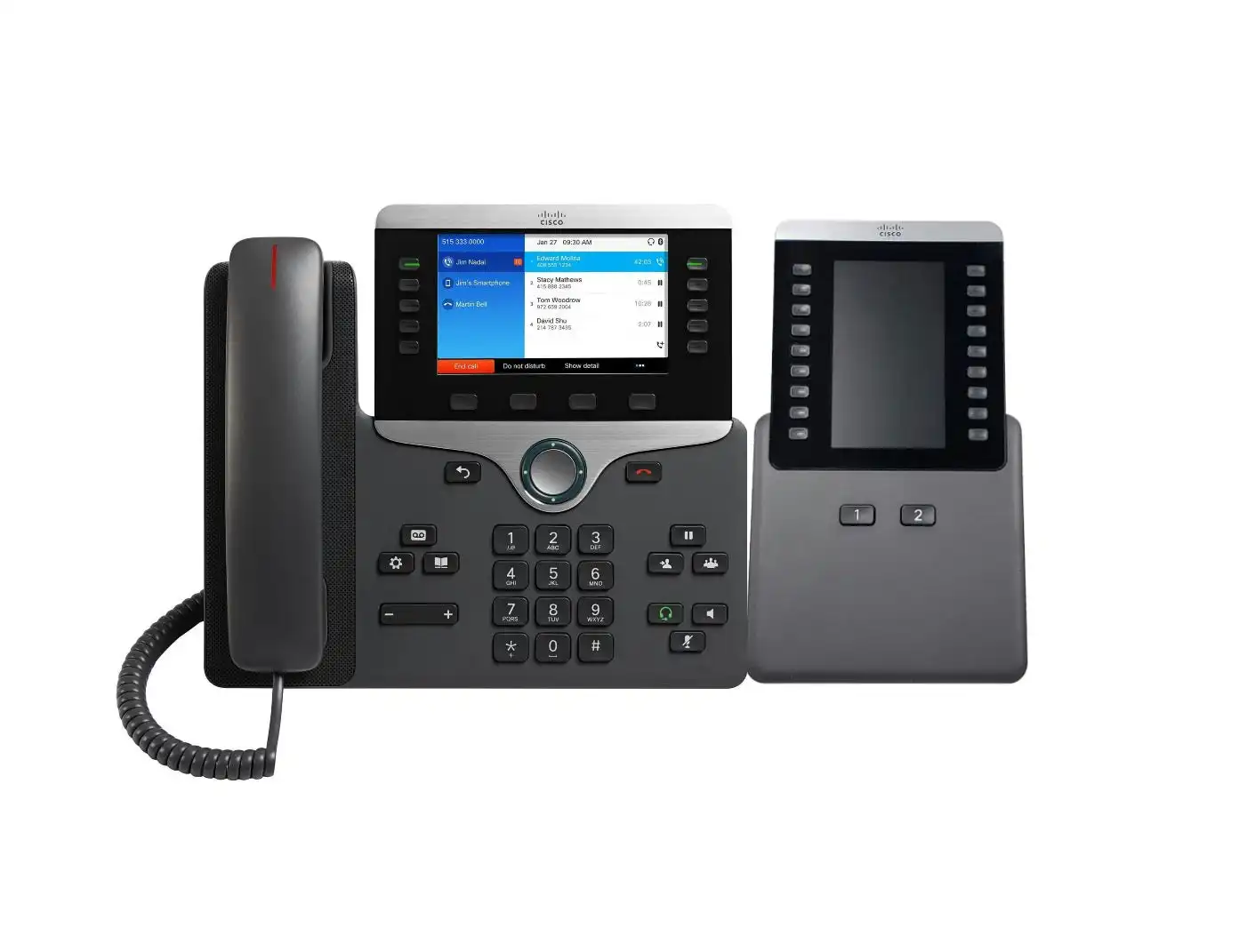 Refurbished Cisco Unified IP Phone 8851 with Cisco 8800 Key Expansion Module