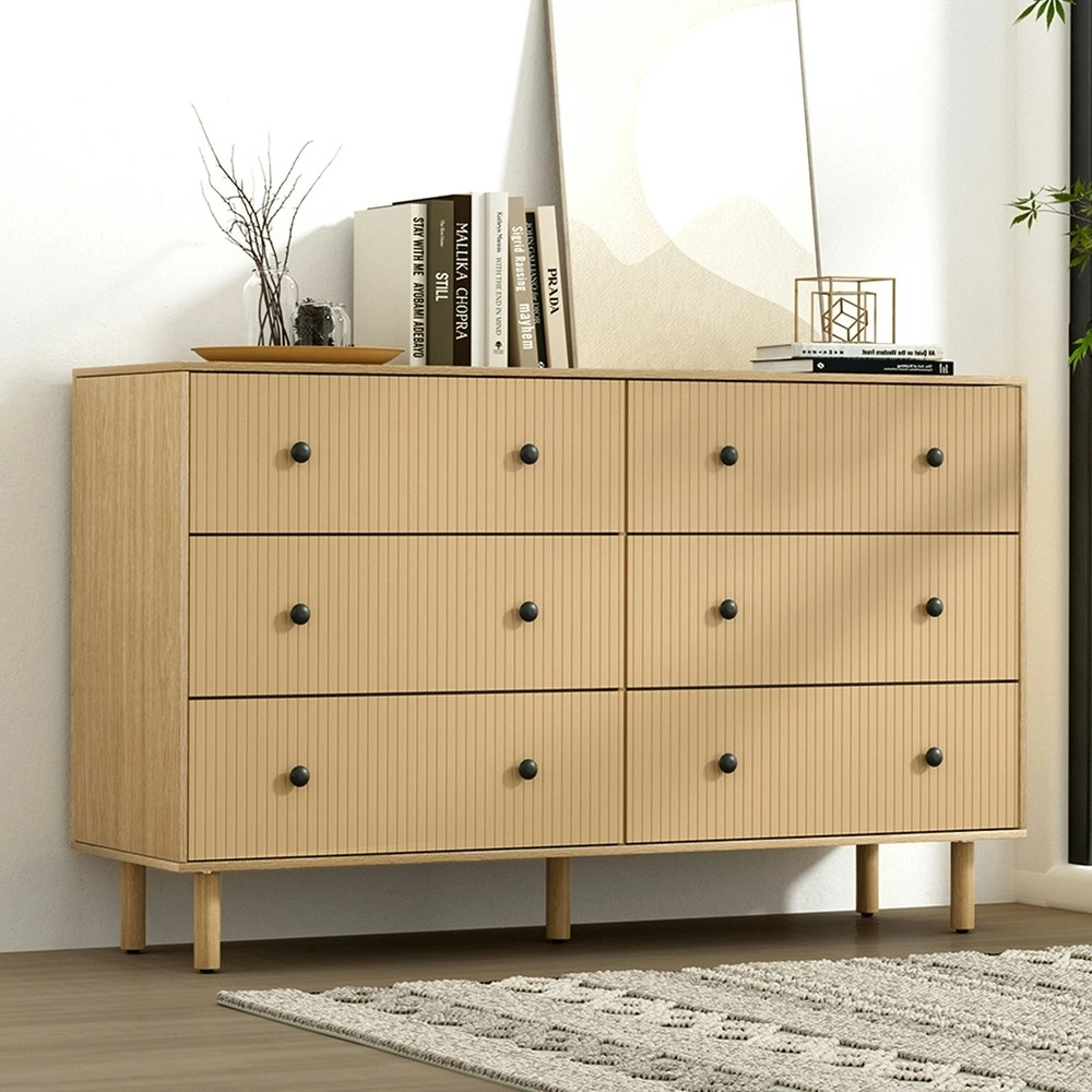 Artiss 6 Chest of Drawers Tallboy Cabinet - RUTH Pine