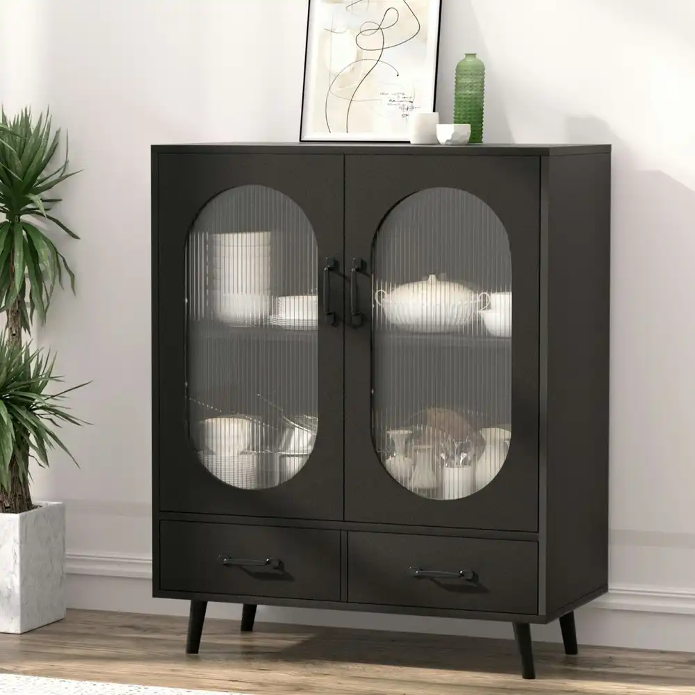 Artiss Buffet Sideboard Double Doors - Black